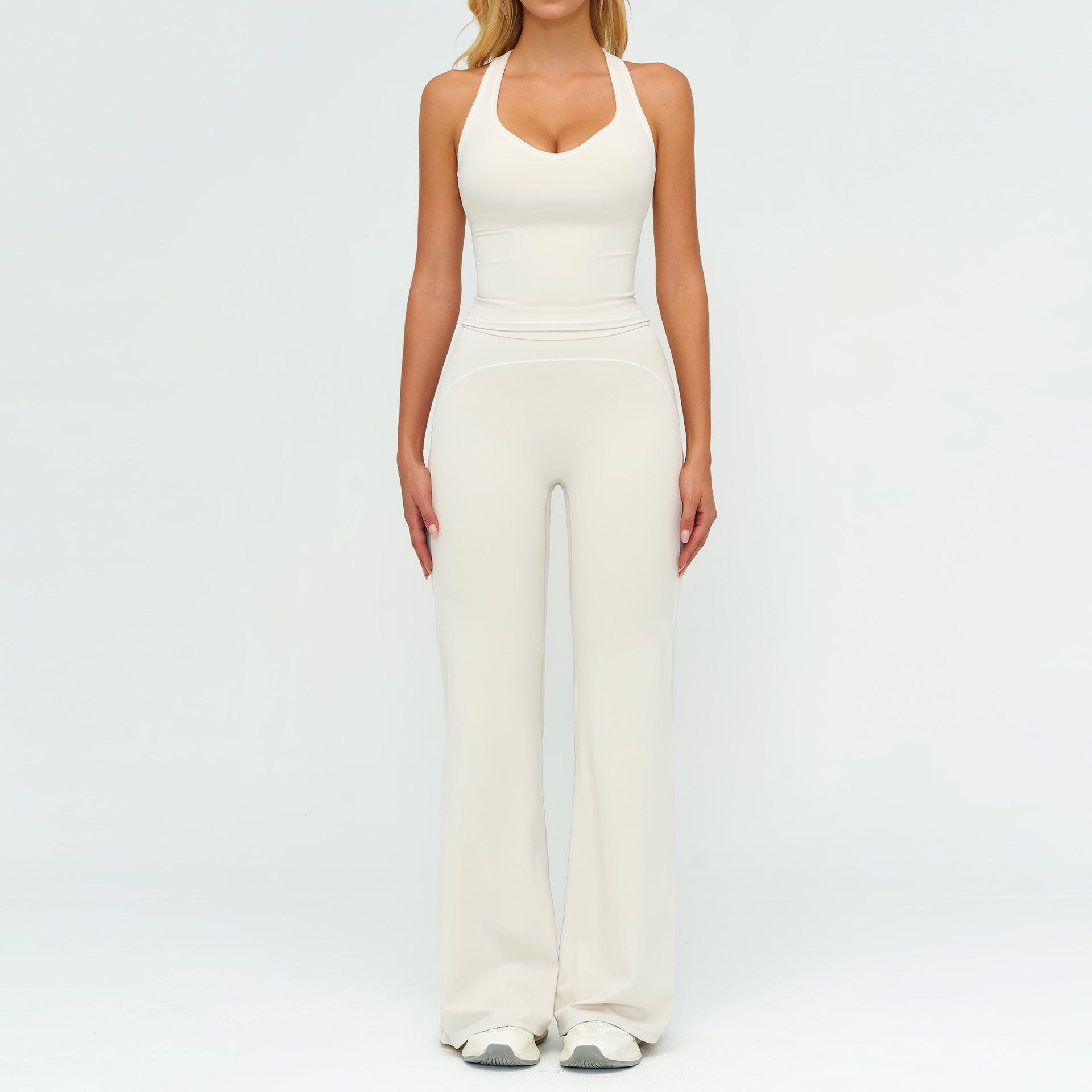 V-Neck Sleeveless Yoga Set