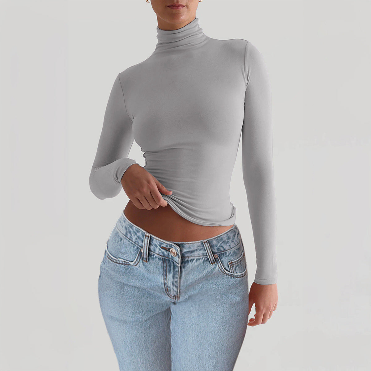 Slim Fit Long Sleeve Turtleneck
