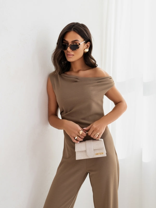 Off-Shoulder Women’s Romper Slim Fit Jumpsuit