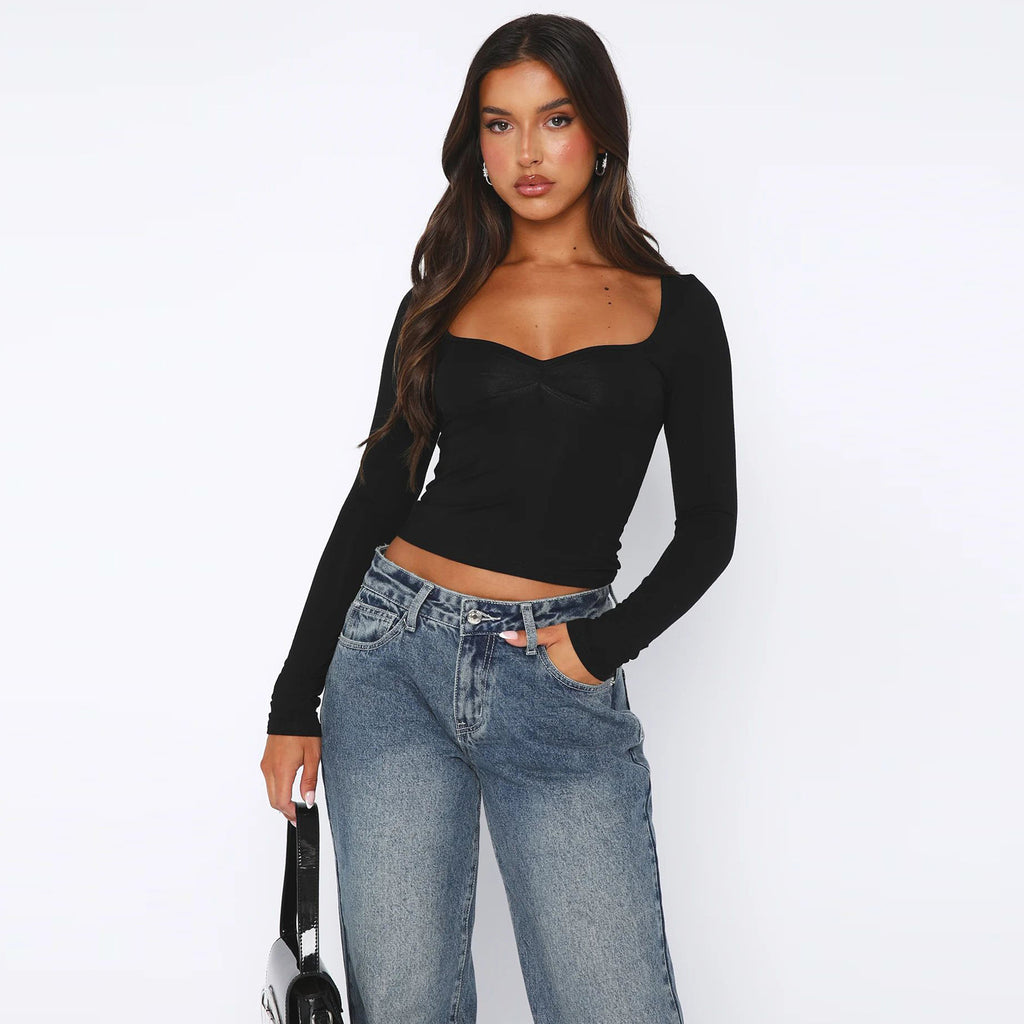 New Sexy Square-Neck T-Shirt For Women