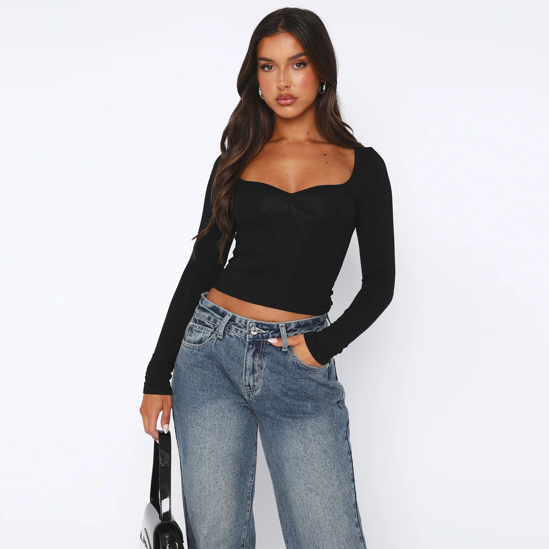 New Sexy Square-Neck T-Shirt For Women