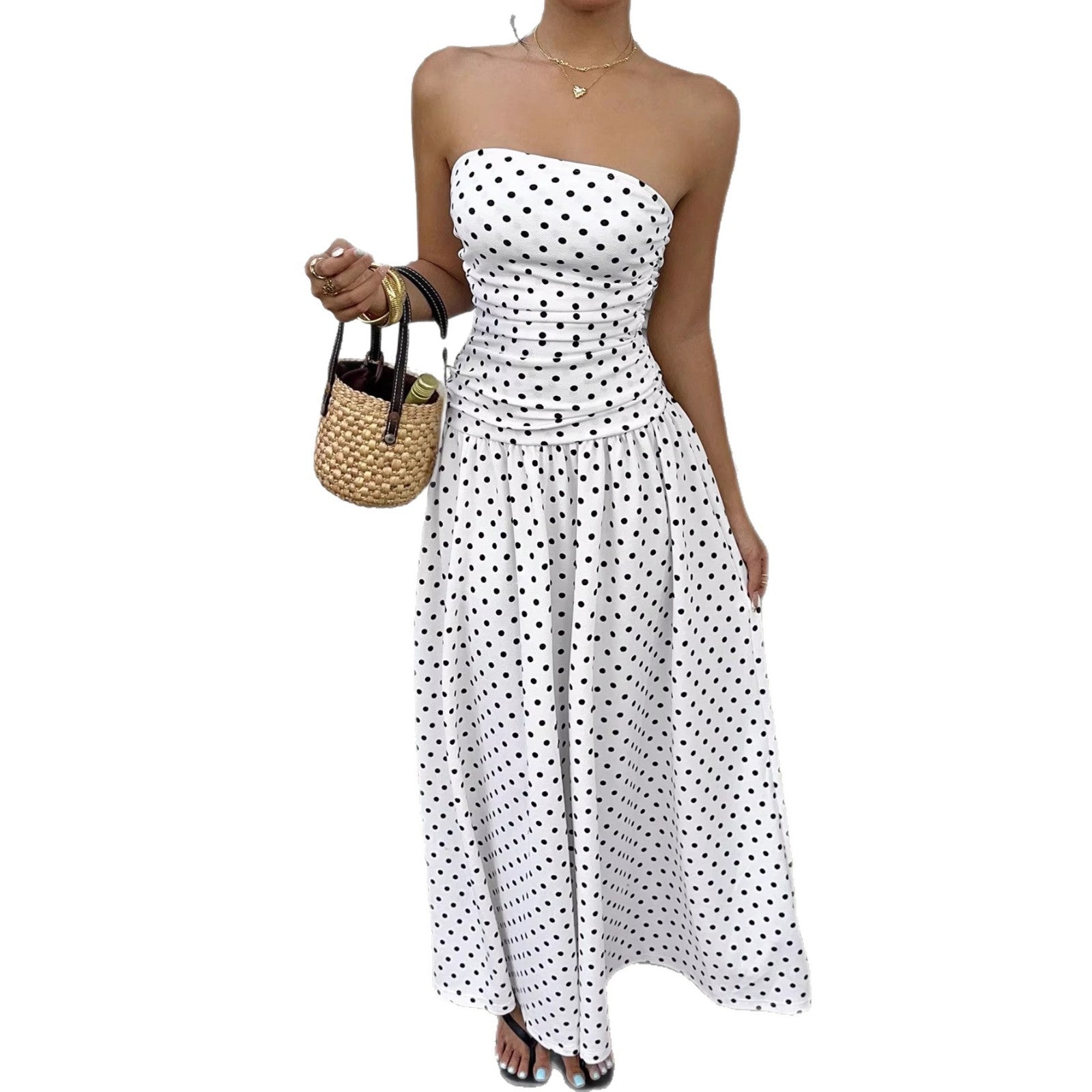 Off-Shoulder High-Waist Party Dress