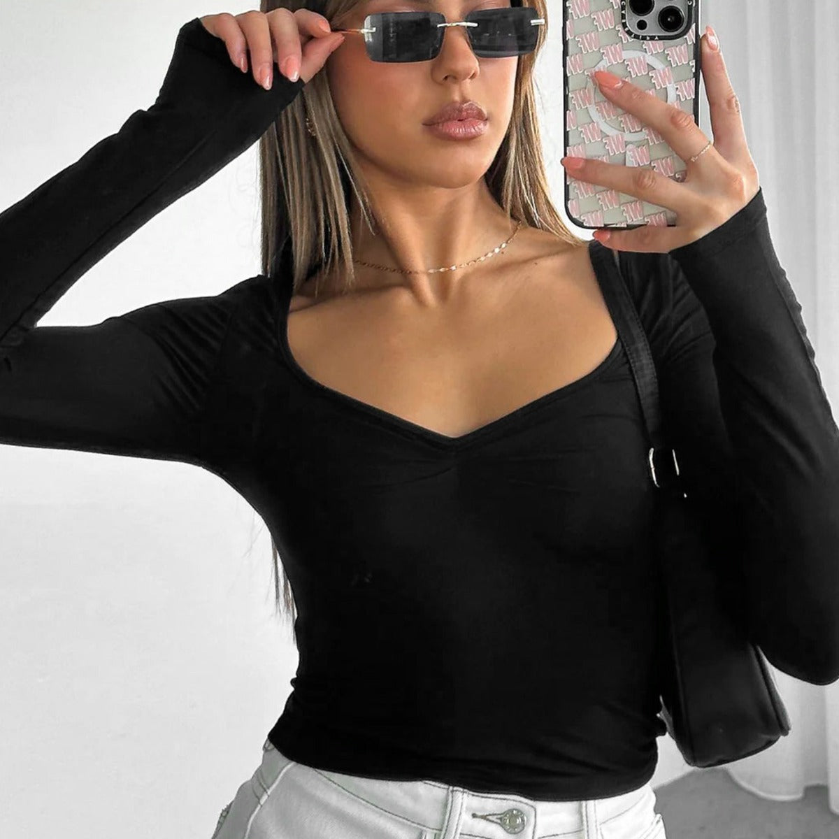 New Sexy Square-Neck T-Shirt For Women