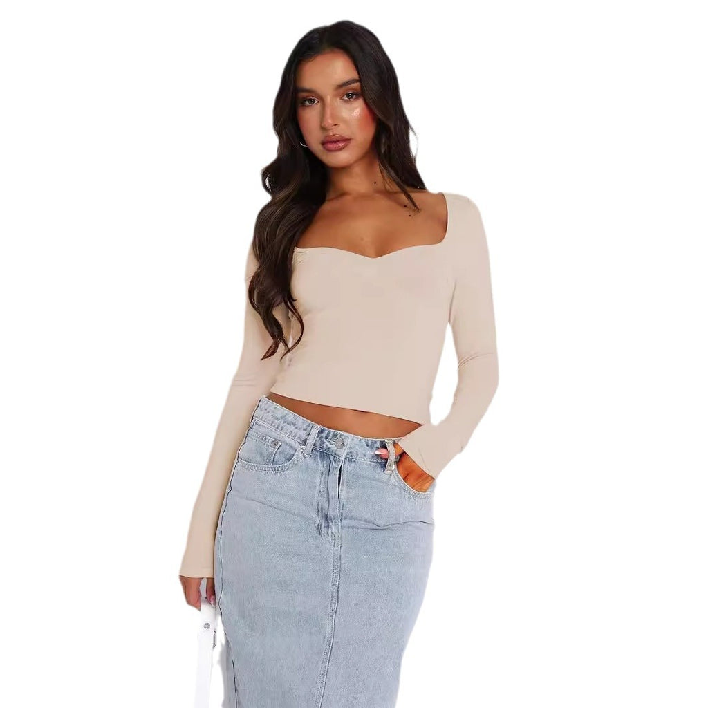 New Sexy Square-Neck T-Shirt For Women