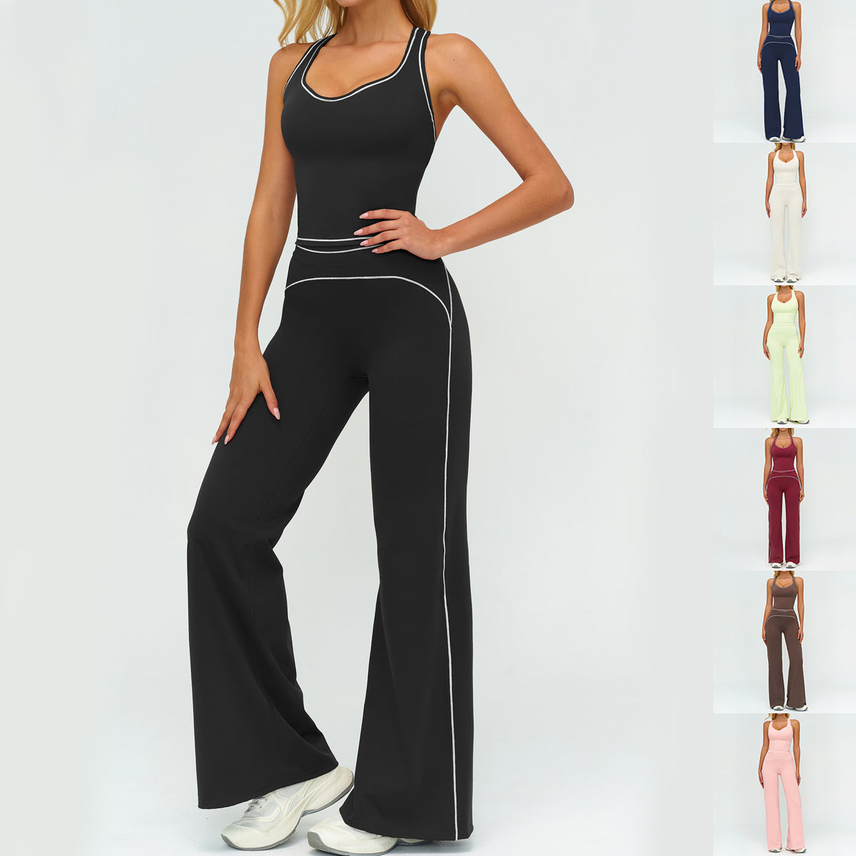 V-Neck Sleeveless Yoga Set