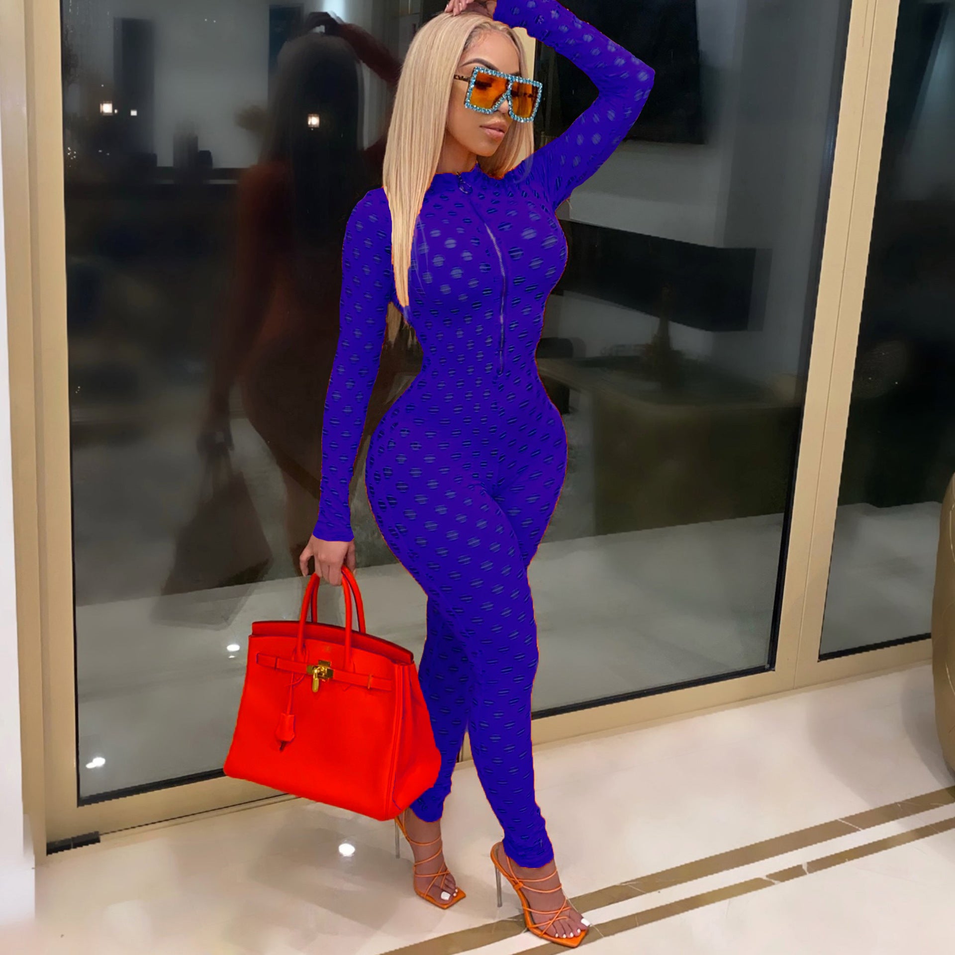 Hollow Out Slim Fit Jumpsuit