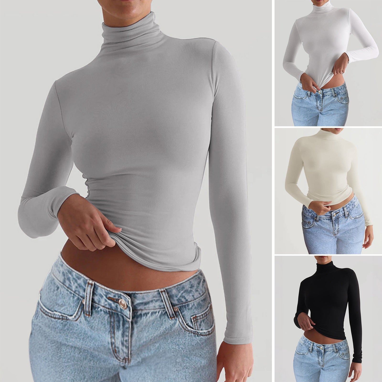 Slim Fit Long Sleeve Turtleneck