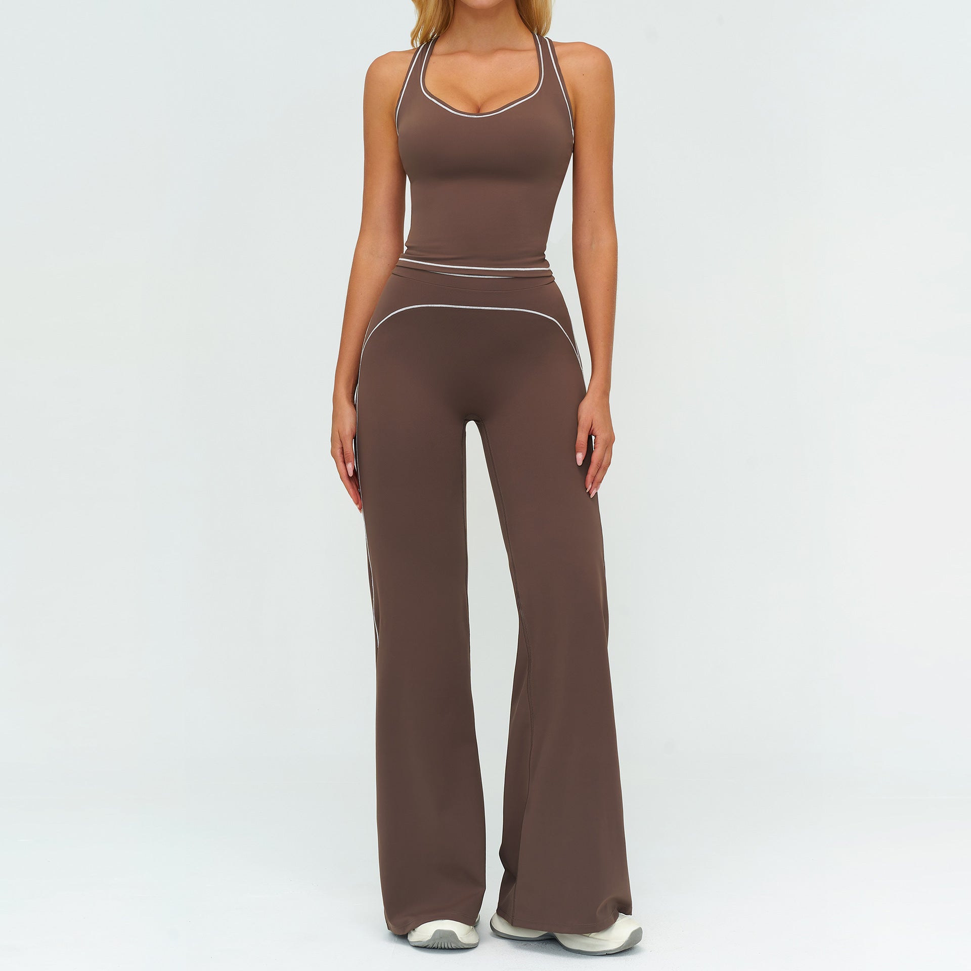 V-Neck Sleeveless Yoga Set