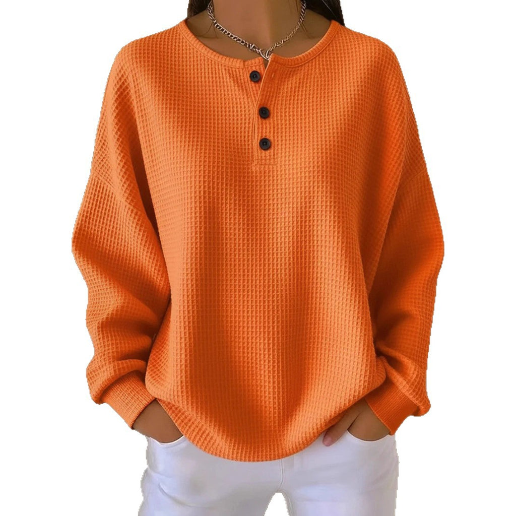 Cozy Waffle Henley Top