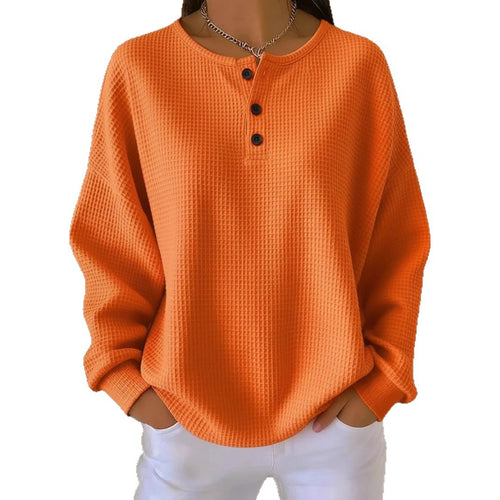 Cozy Waffle Henley Top