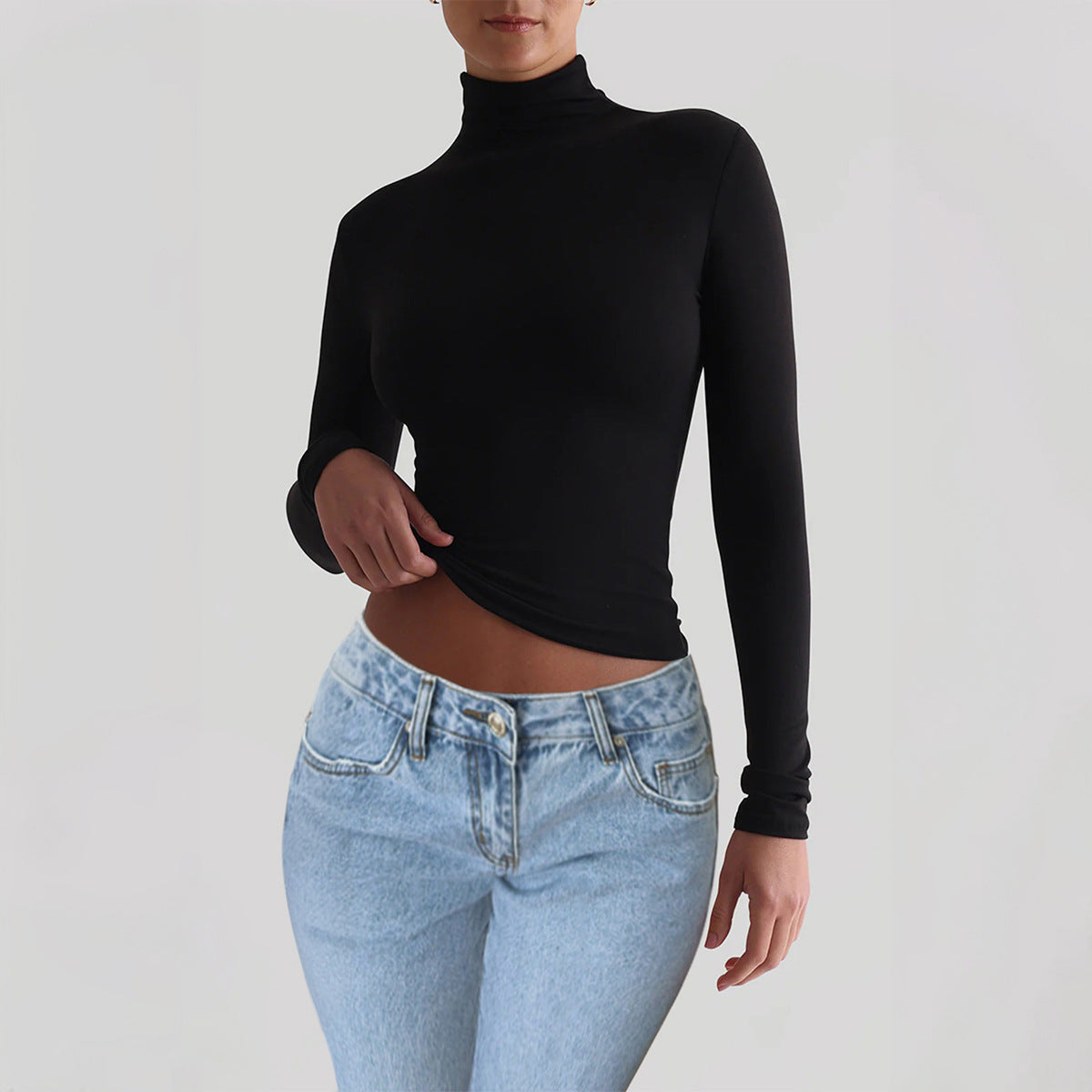 Slim Fit Long Sleeve Turtleneck