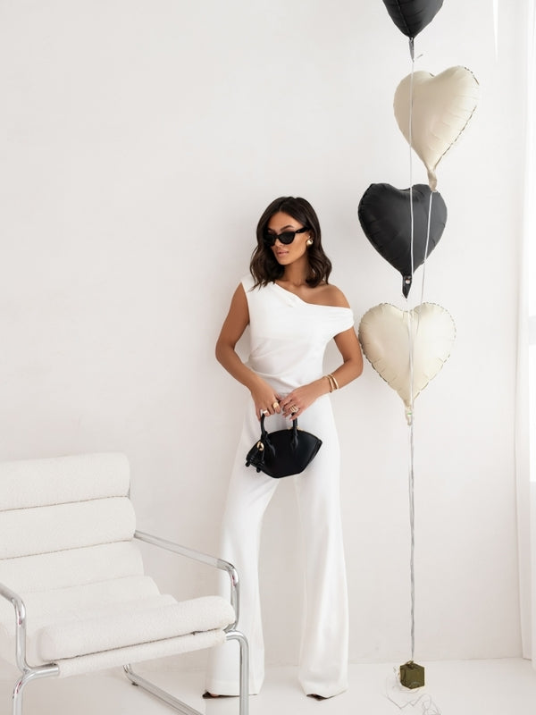 Off-Shoulder Women’s Romper Slim Fit Jumpsuit
