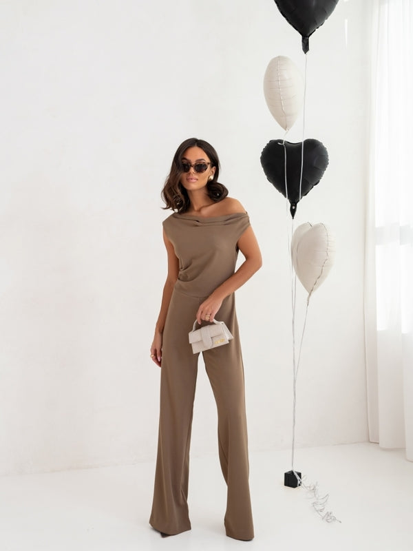 Off-Shoulder Women’s Romper Slim Fit Jumpsuit