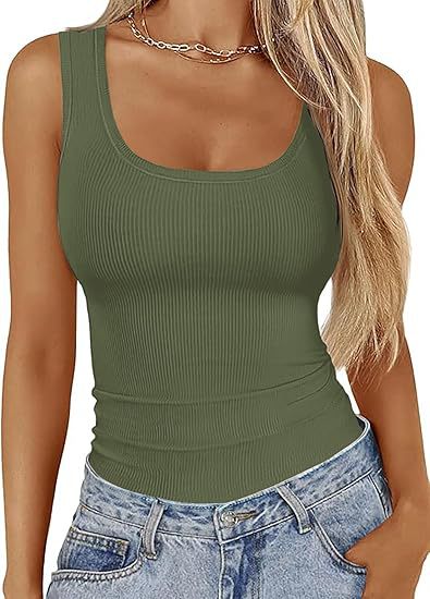 Slim Elastic Sleeveless Top