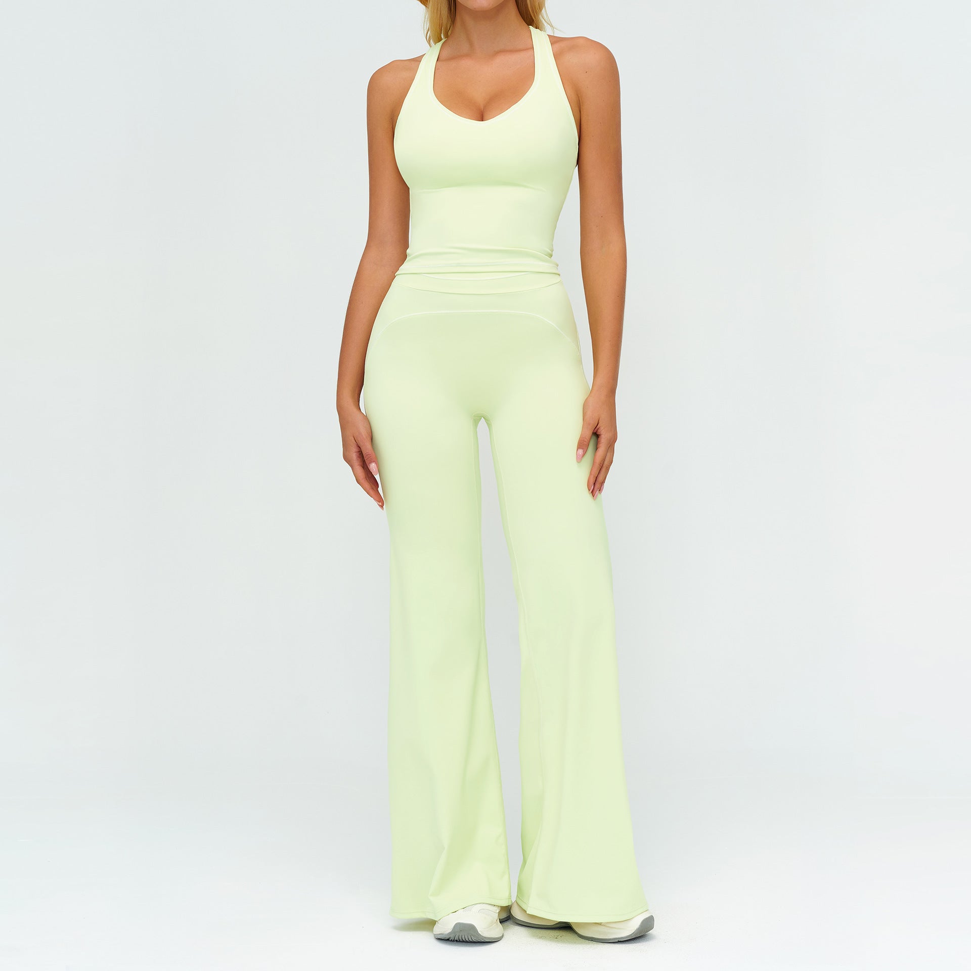 V-Neck Sleeveless Yoga Set