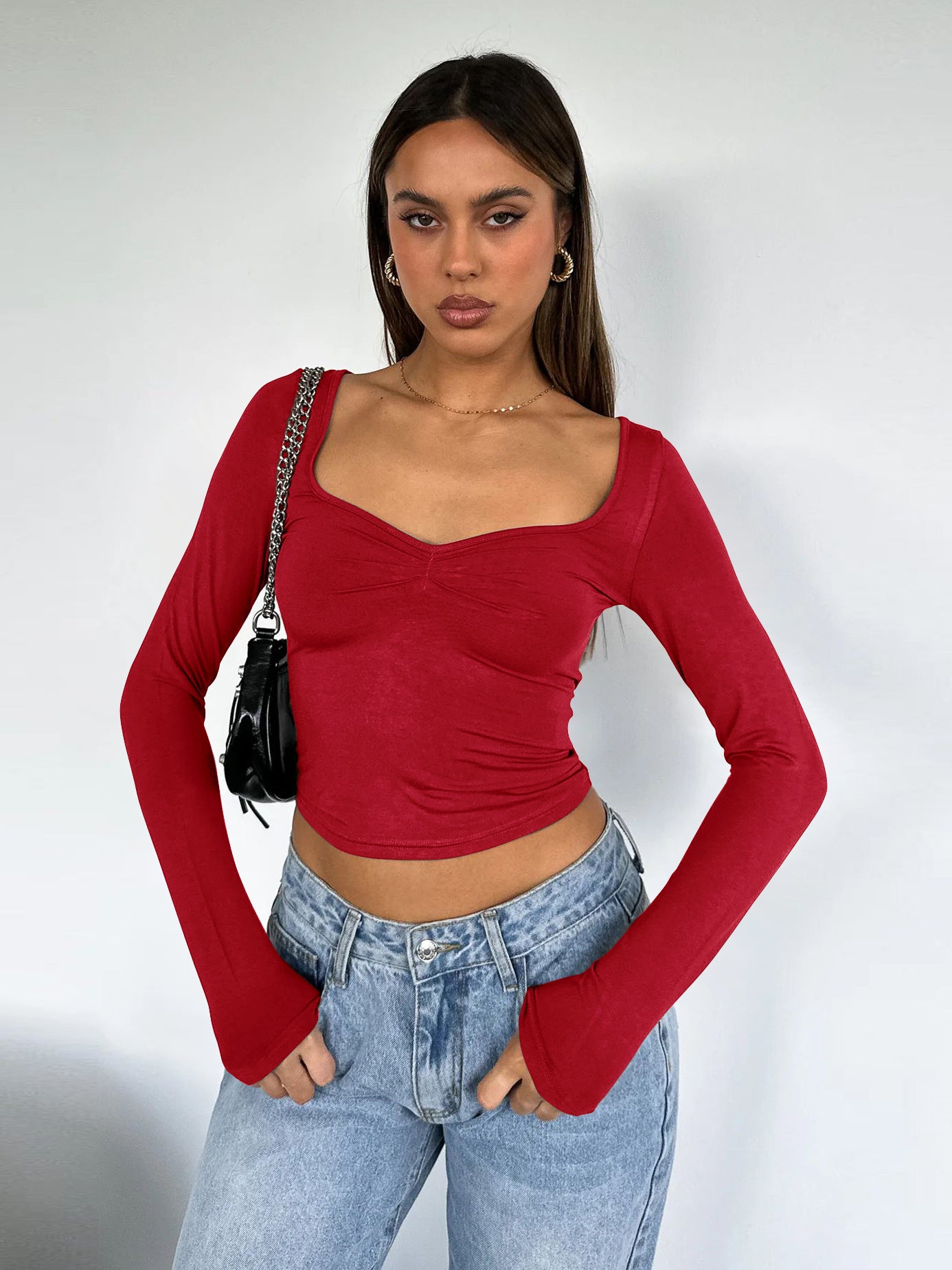New Sexy Square-Neck T-Shirt For Women