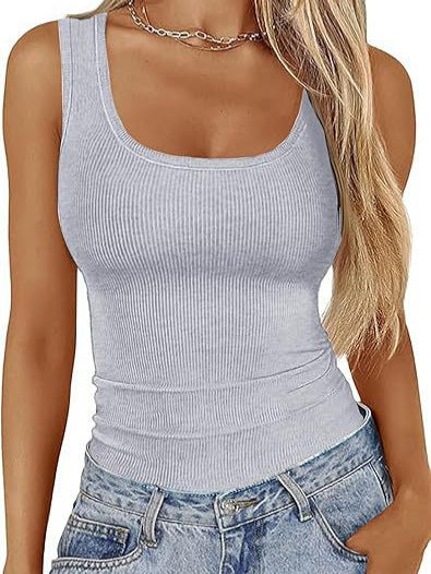 Slim Elastic Sleeveless Top