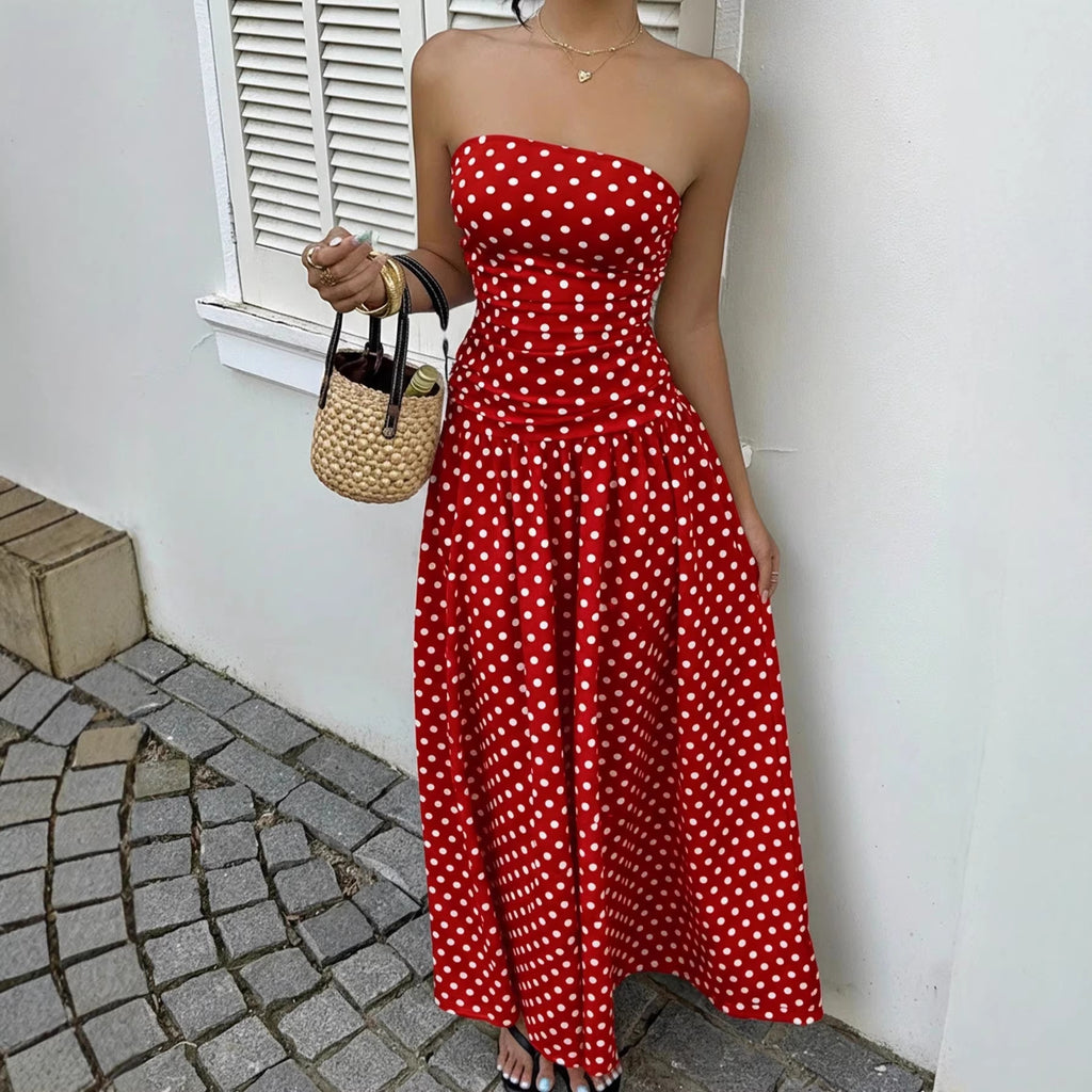 Off-Shoulder High-Waist Party Dress