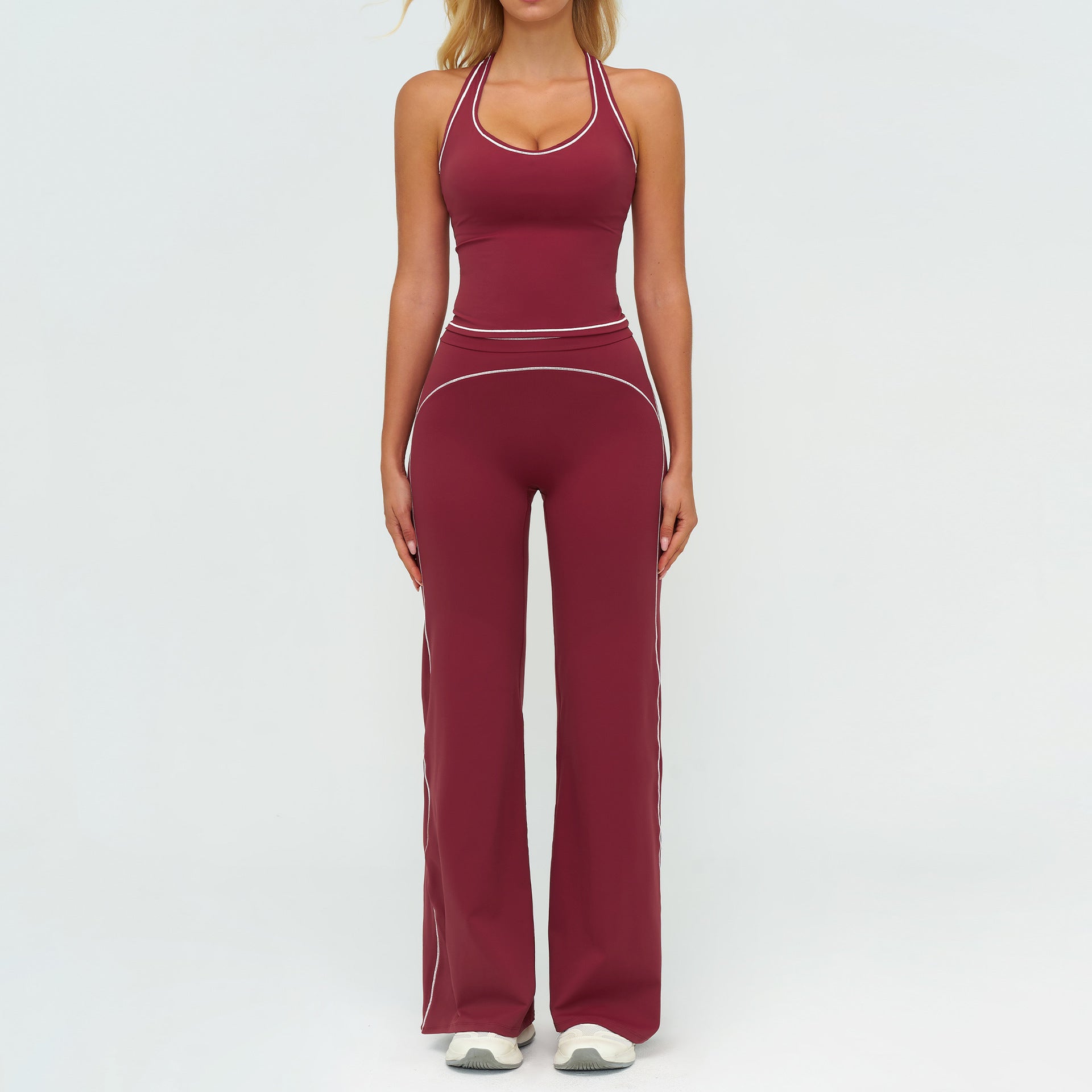 V-Neck Sleeveless Yoga Set