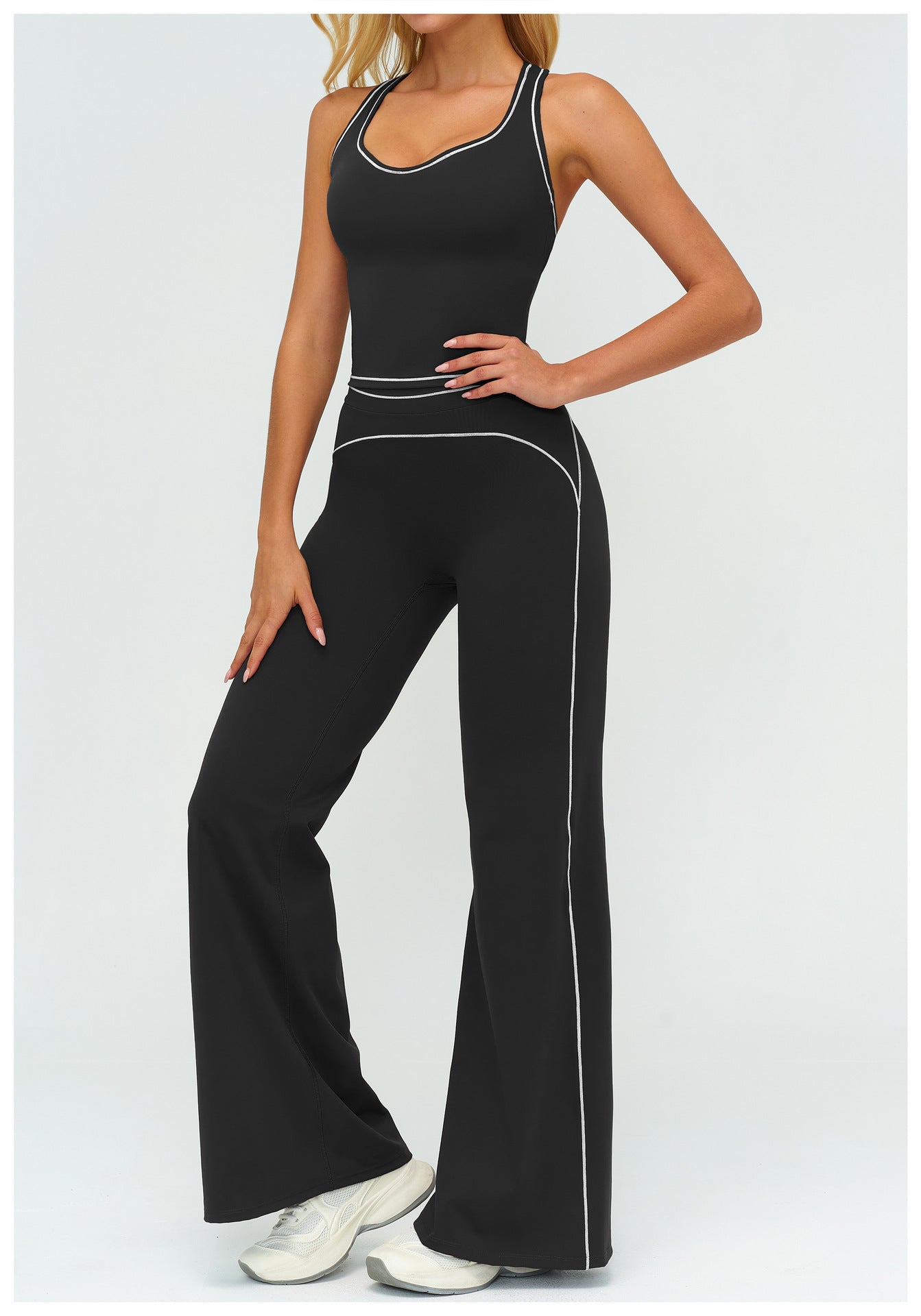 V-Neck Sleeveless Yoga Set