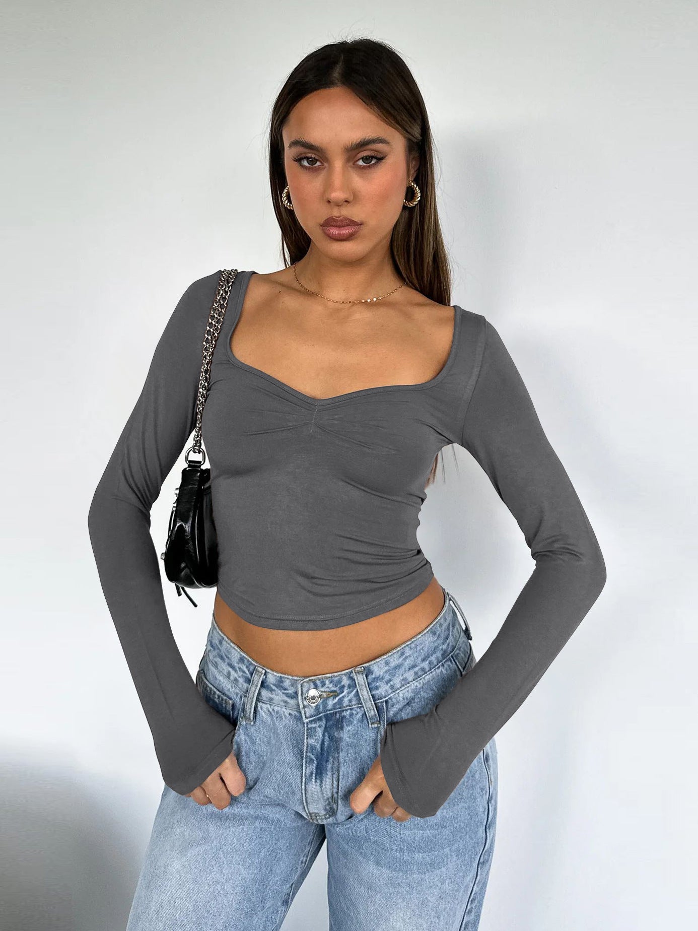 New Sexy Square-Neck T-Shirt For Women