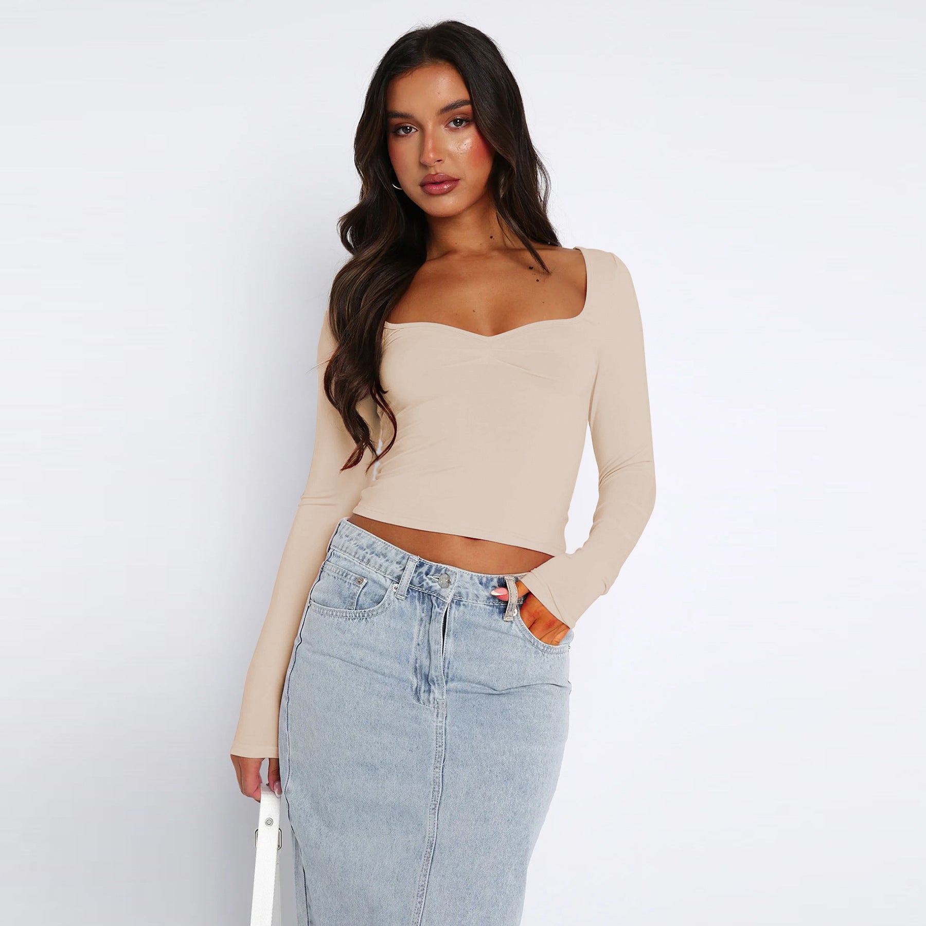 New Sexy Square-Neck T-Shirt For Women