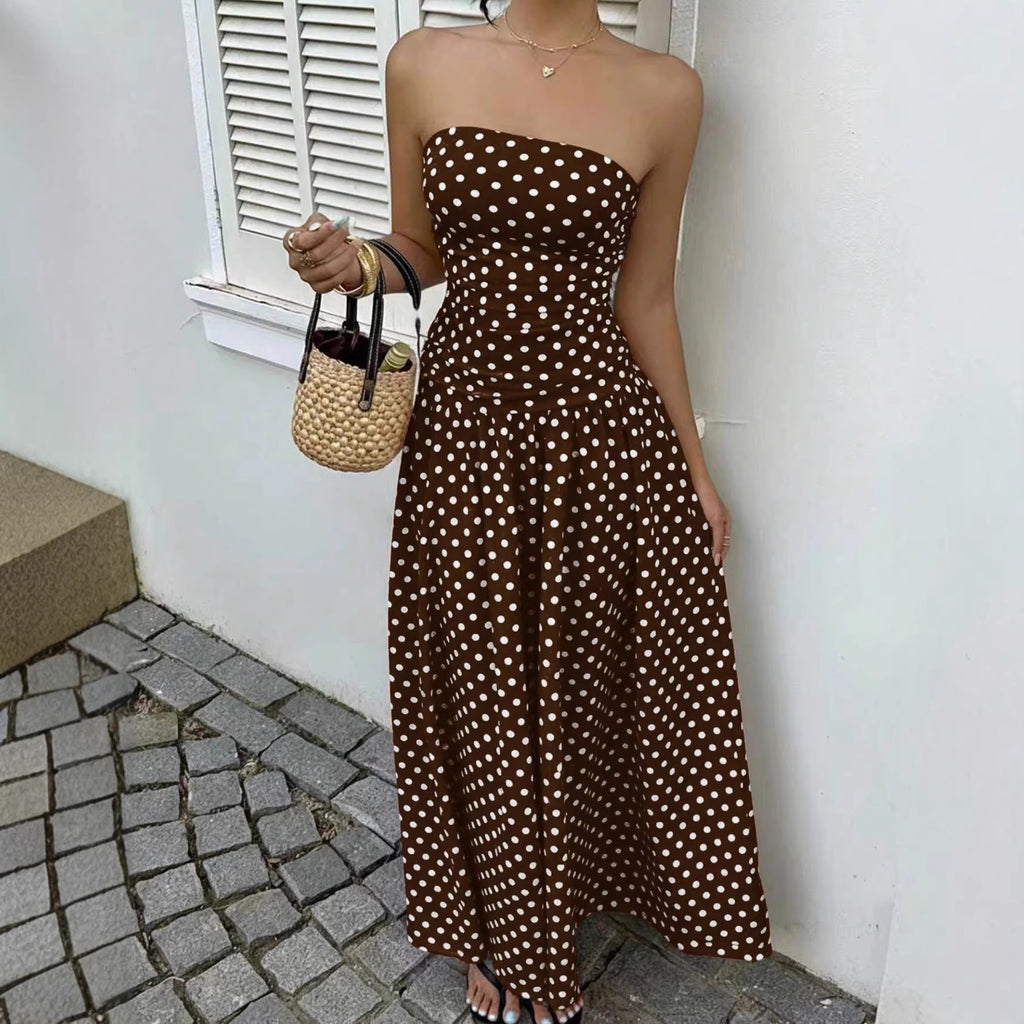 Off-Shoulder High-Waist Party Dress