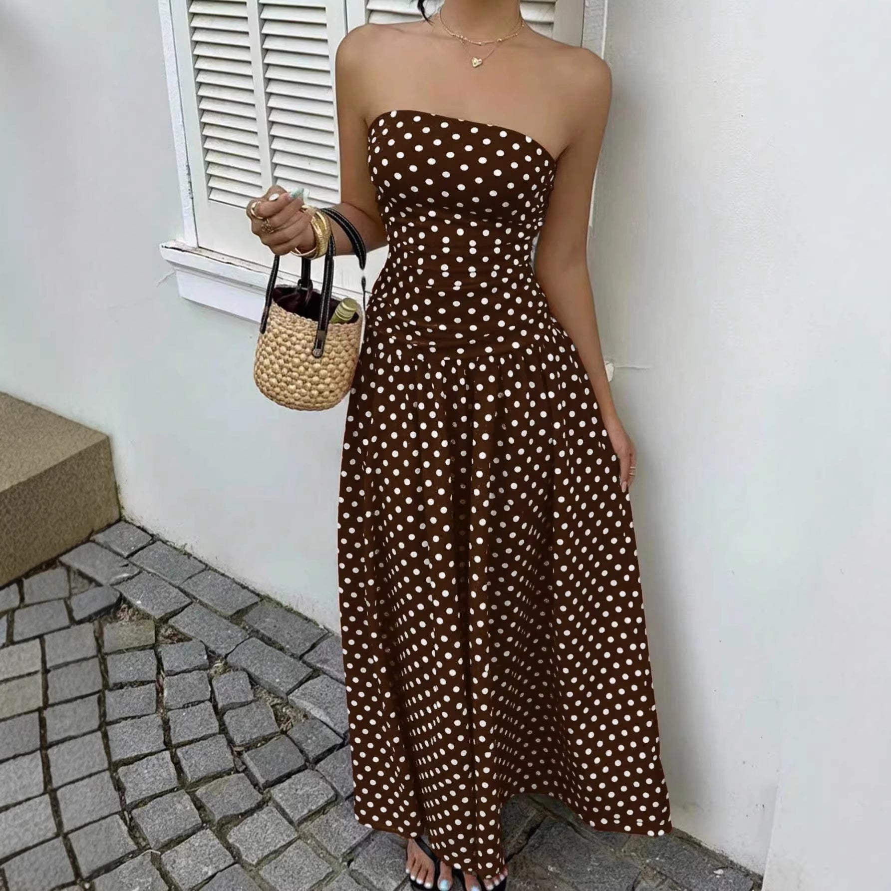 Off-Shoulder High-Waist Party Dress