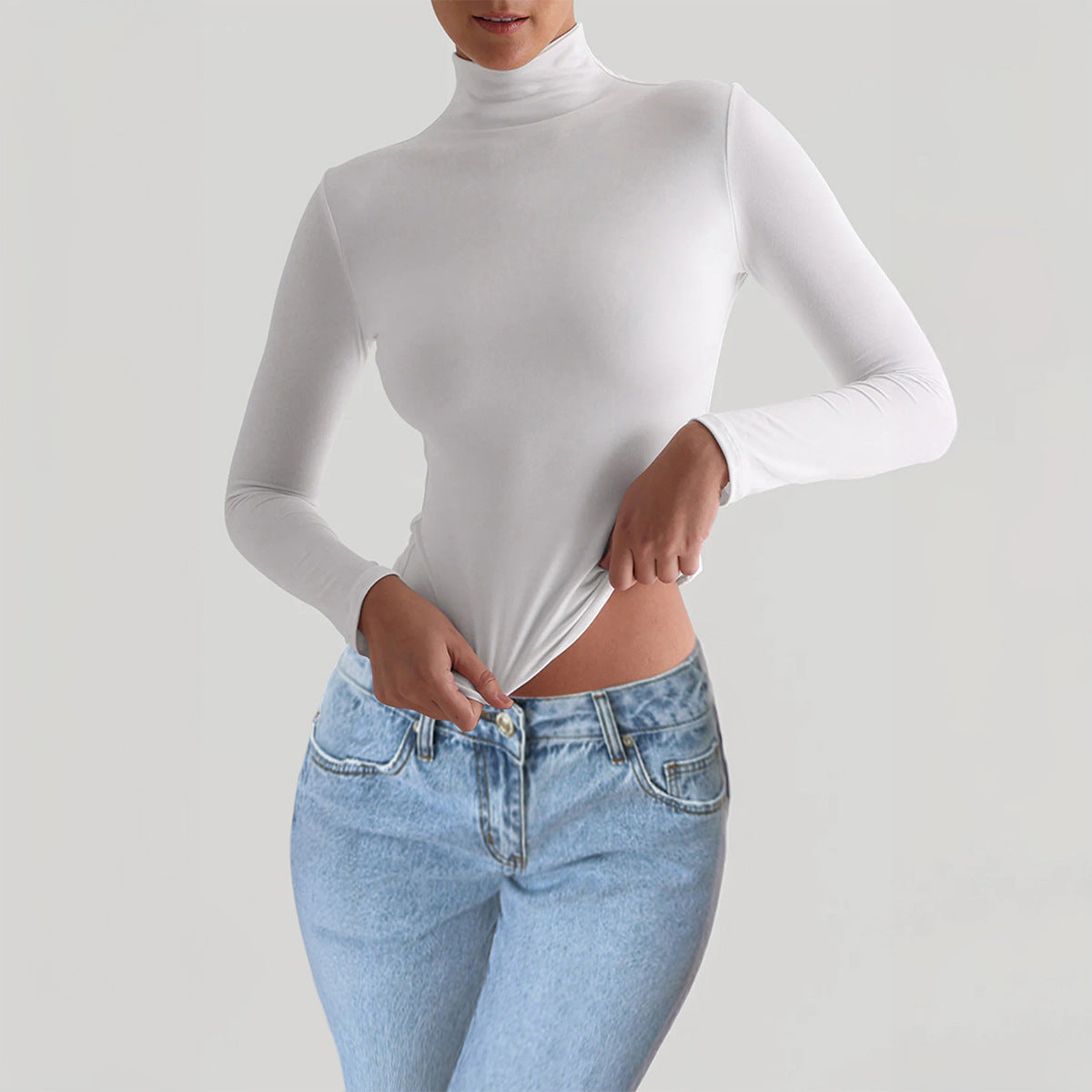 Slim Fit Long Sleeve Turtleneck